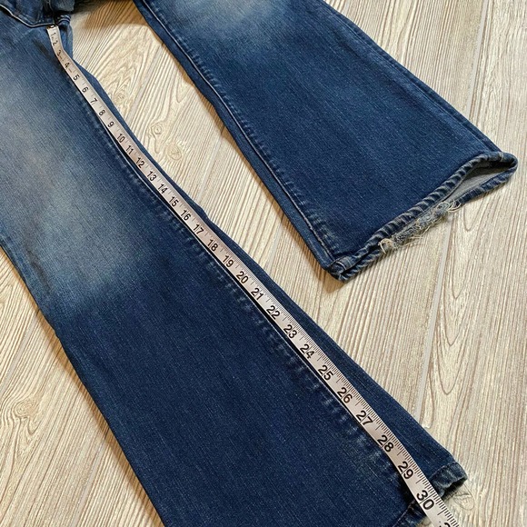 Paige Pico Bootcut Jeans Womens 30 x 30 Med Wash Sretch Made in USA Flap Pockets - Picture 12 of 12